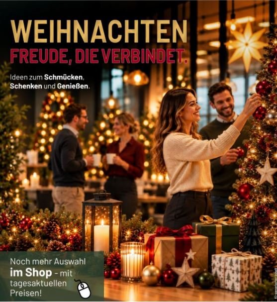 Titelseite Weihnachtskatalog 2026: Weihnachten – Freude, die verbindet