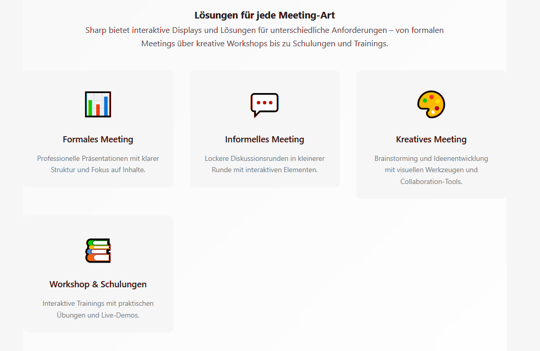 Lösungen für jede Meeting-Art